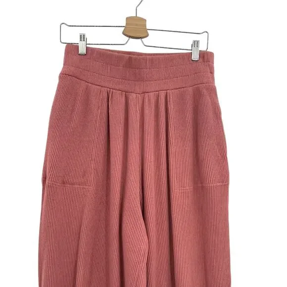 Free People Better Days Jogger‎ Pants Pull-On Balloon Ribbed Pink Size Small - Picture 3 of 11